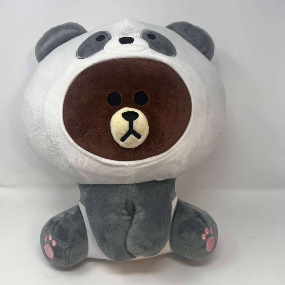 LINE FRIENDS Jungle Brown Plush Panda Costume 14inch New with Tag